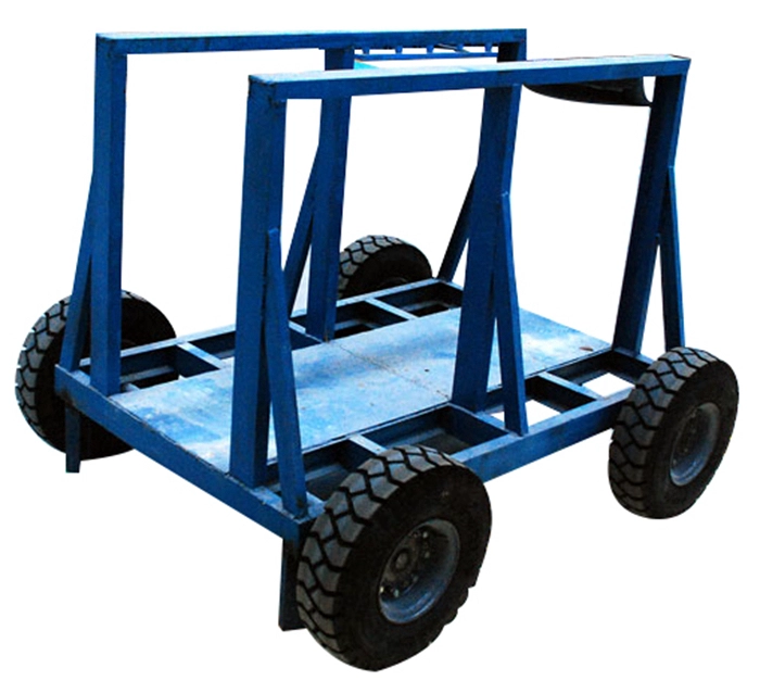 Stone slab hand moving carts trolleys for stone factory