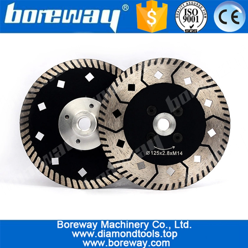 125mm granite stone diamond cutting disc with flange M14 5/8-11 