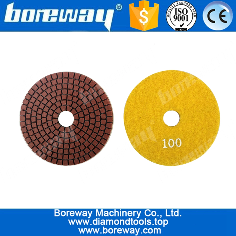 Stone Grinding Wet Polish 4inch Diamond Polishing Pads 
