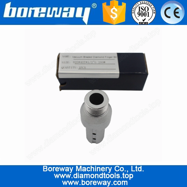 Flat Bottom Vacuum Brazed Finger Bit For Kitchen Top D20*40T*1/2