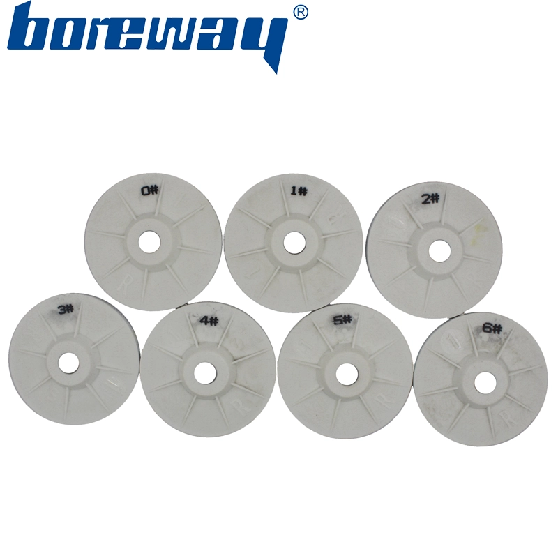 4inch 100mm 7 steps plastic backer diamond polishing pads