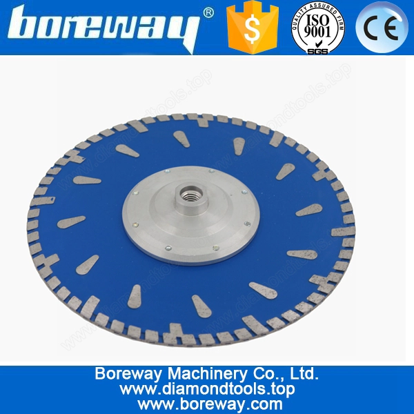 Turbo Wave Raindrop Segment Disc Cutting Blade Granite With Flange D230*7*3*70mm