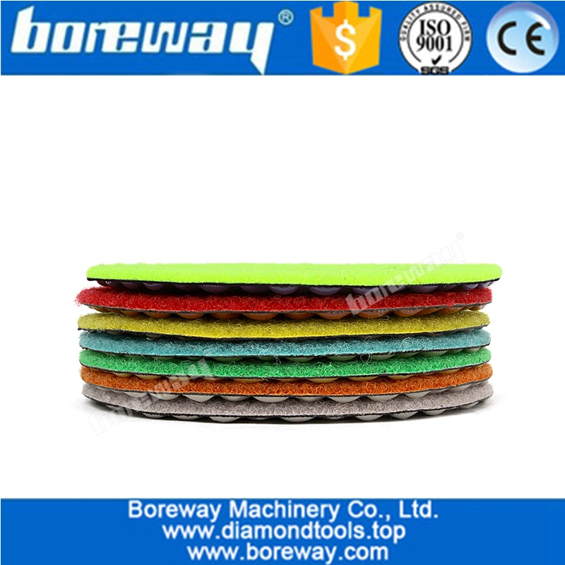 4inch 100mm Hexagon Resin Bond Dry Polishing pads For granite Marble Floor 03