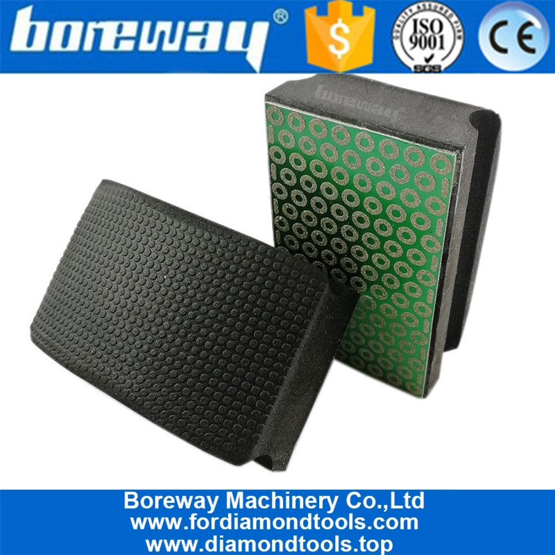 Stone Diamond Hand Pad 90X55MM Grit #100 Foam Backed diamond hand polishing pad 02