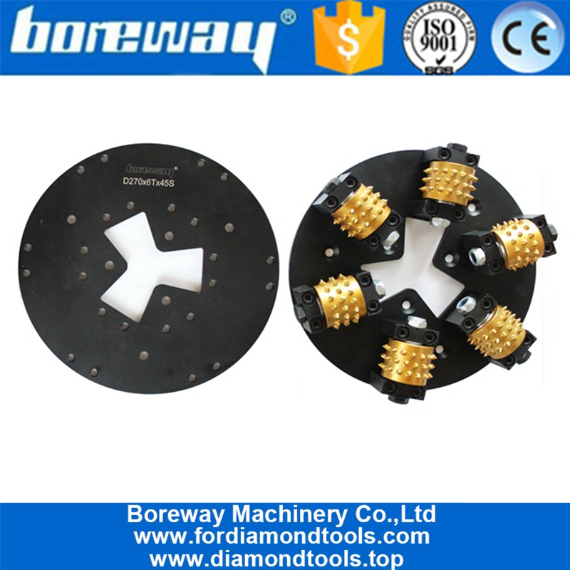 HTC Bush Hammer Dish 270MM 6 Rollers For Grinding