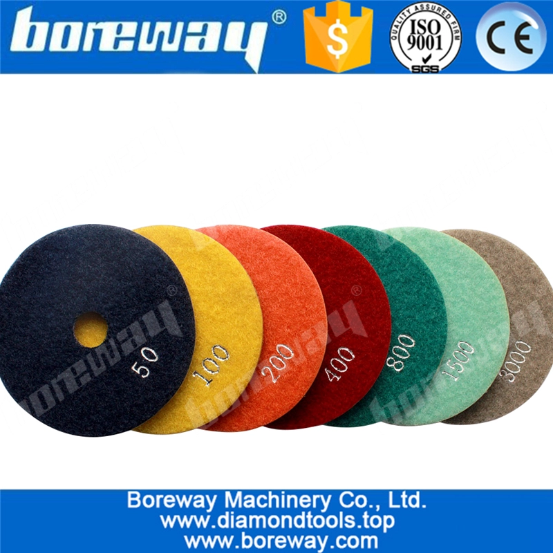 100mm Spiral Type Granite Polishing Pads For Angle Grinder 