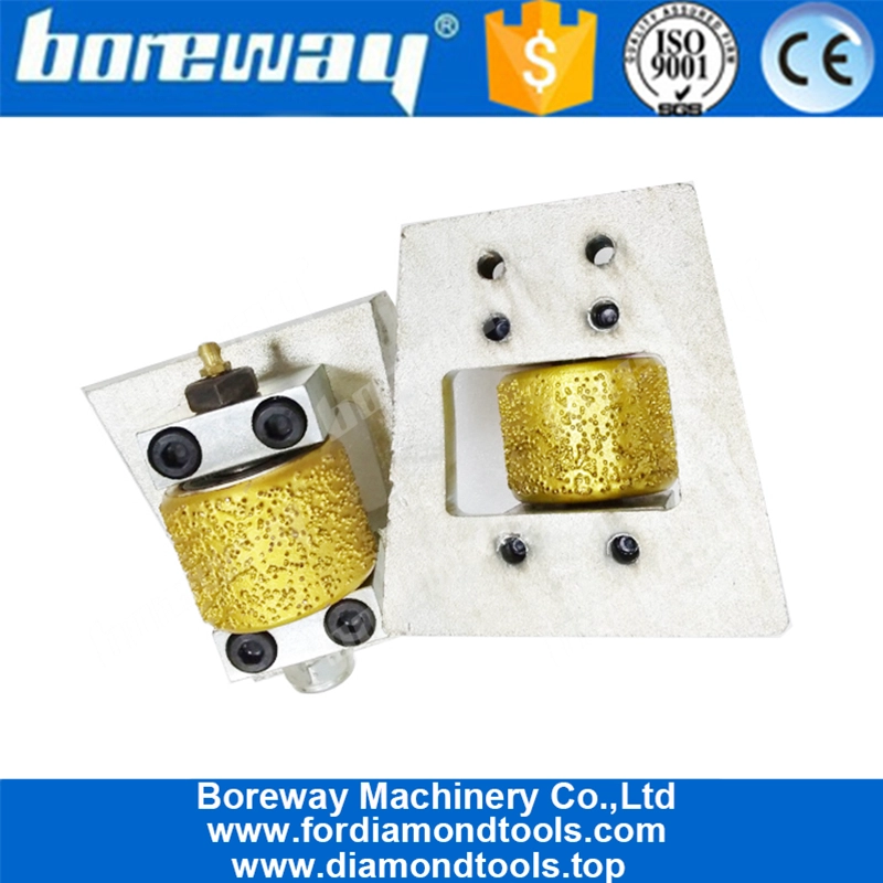 Vacuum Brazed Frankfurt Bush Hammer Roller With Support 