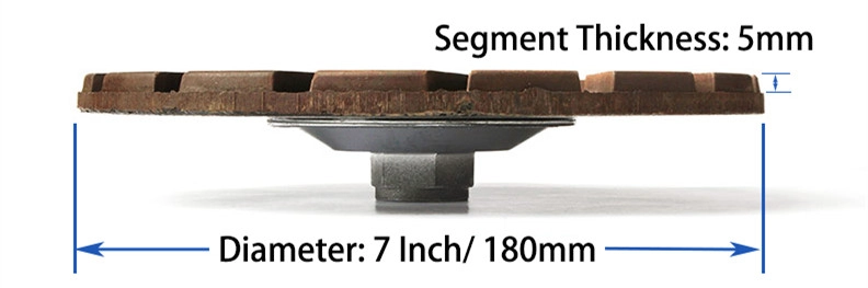 7 Inch Dry Use Ceramic Bond Diamond Grinding Cup Wheel