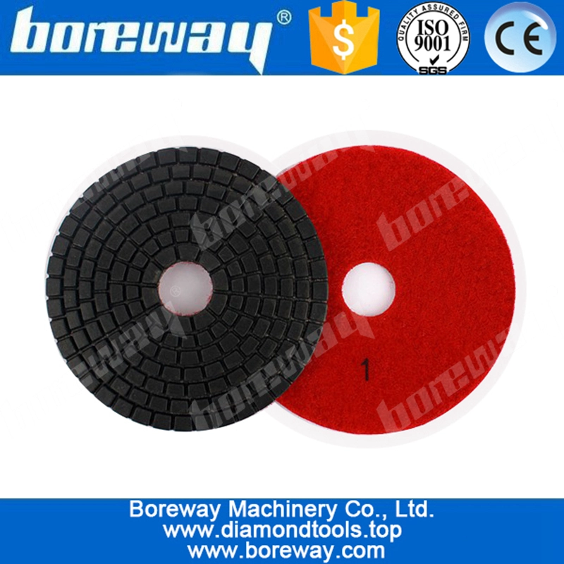 4 inch 3 step diamond polishing pad wet for granite concretes