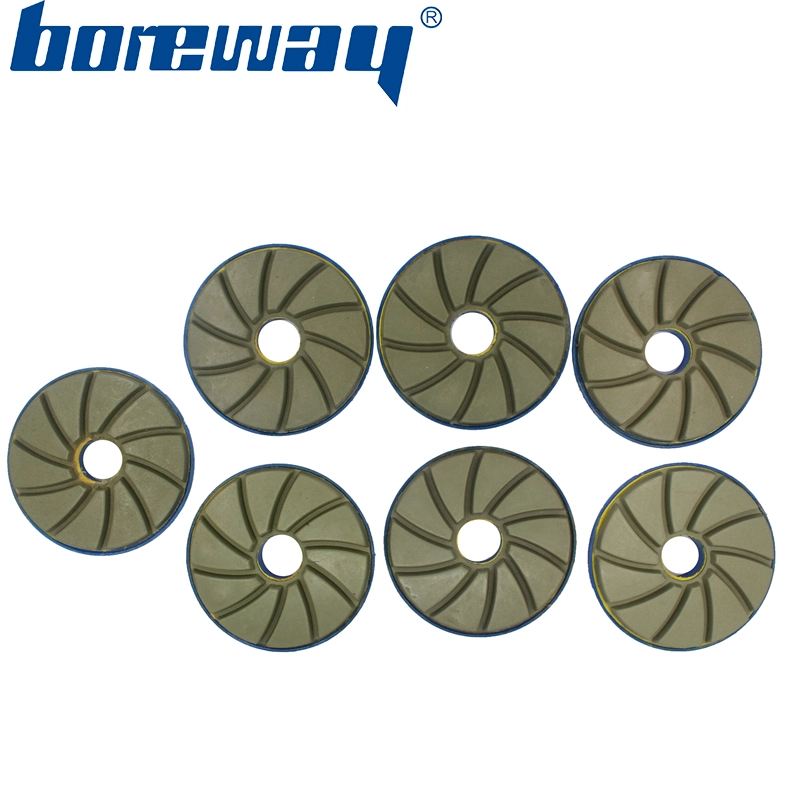 Snail lock diamond polishing pads