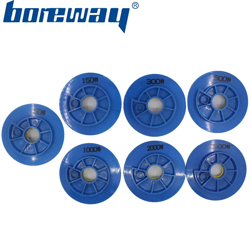 Snail lock diamond polishing pads