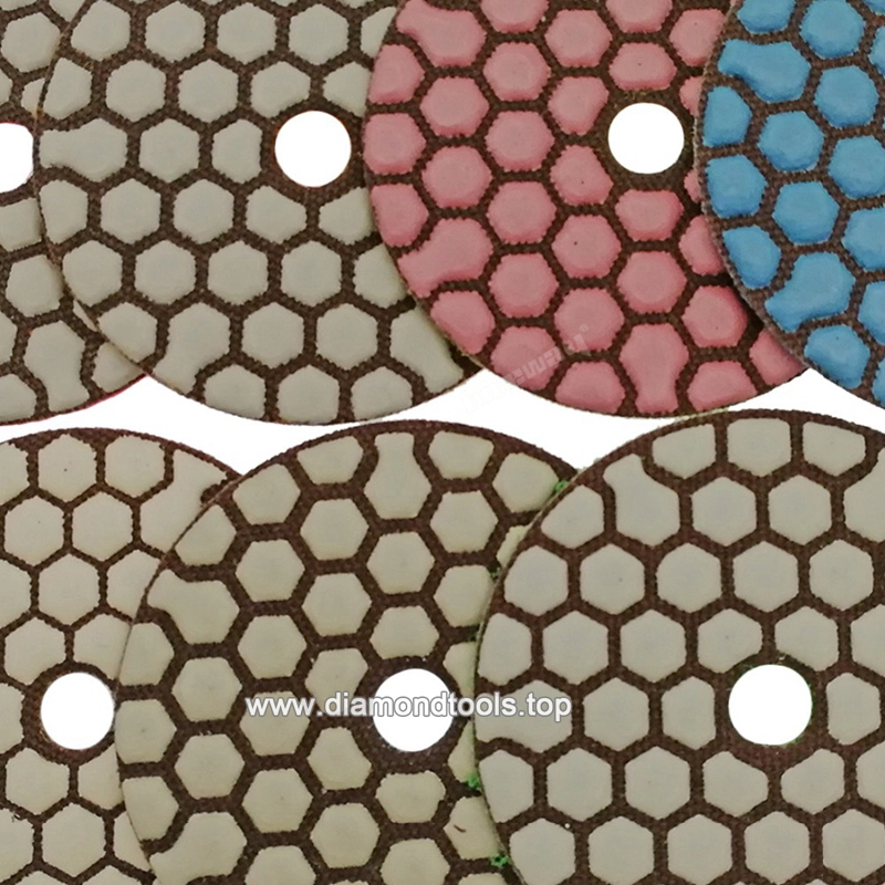 3inch Dry Diamond Polishing Pads 80mm Resin Bond Diamond Flexible Polishing Pads 02