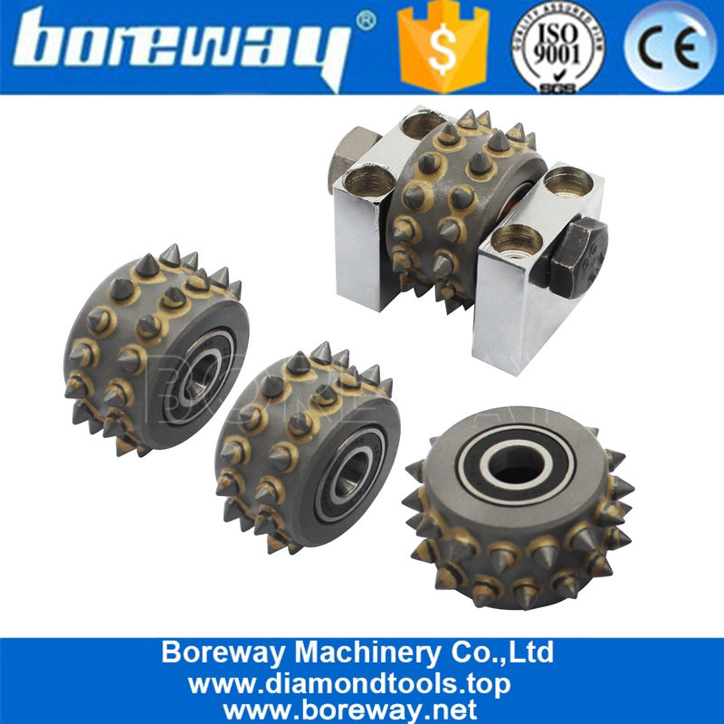 bush hammer roller with stand