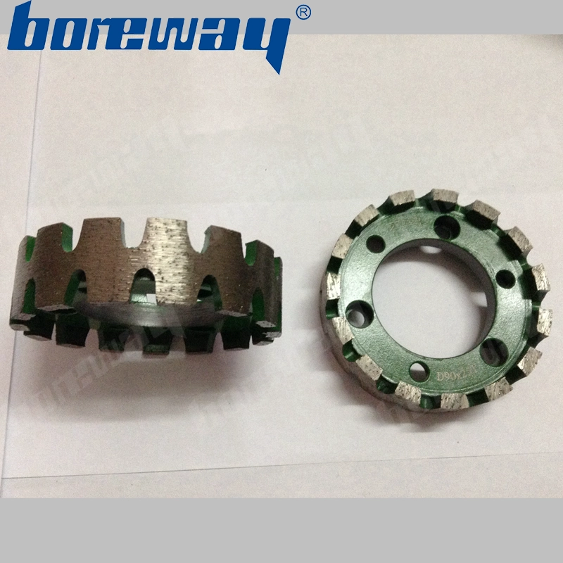 D90*25T*50H heavy duty diamond gauging wheel for stone