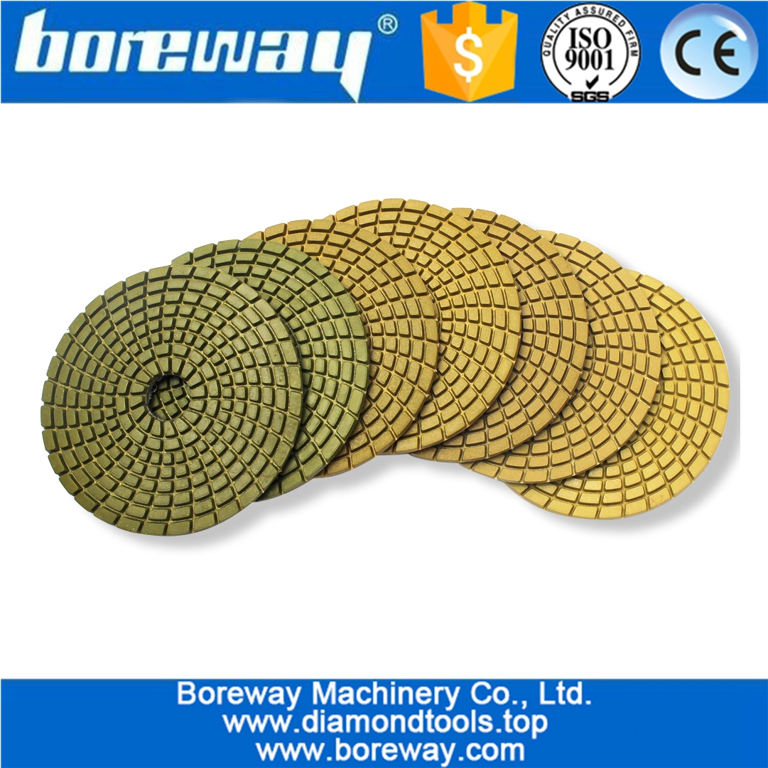 100mm Spiral Type Granite Polishing Pads For Angle Grinder 