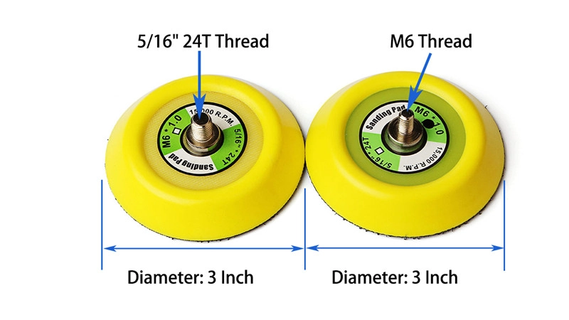 3 inch hook and loop plate backer 