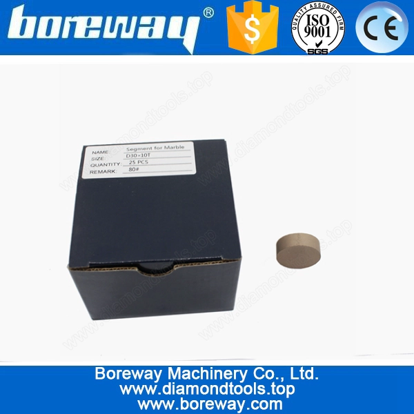 80# Round Segment For Marble Floor Grinding Block D30*10T 