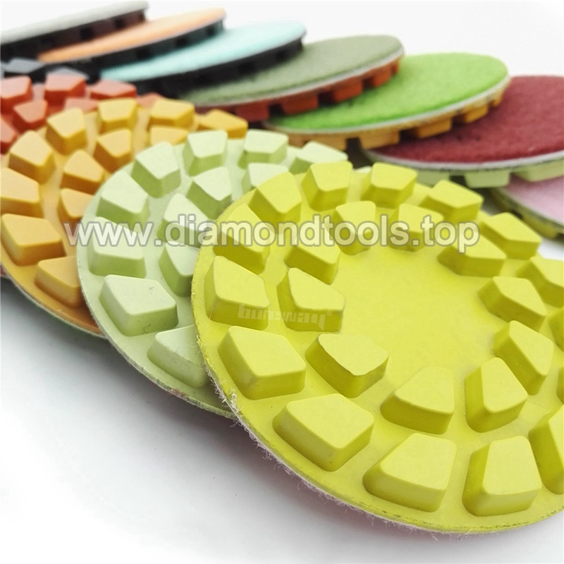 4inch 100mm Flower diamond floor polishing pads for concrete and natural stone4