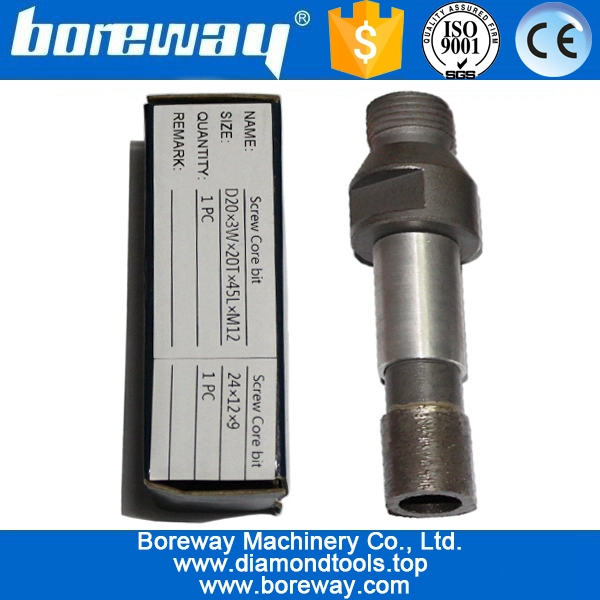 CNC diamond screw core drill bit