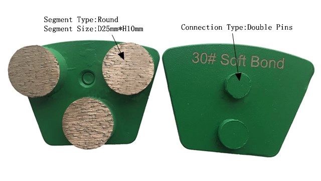 Double Pins 30 Grit Hard Bond Grinding Diamond Tools