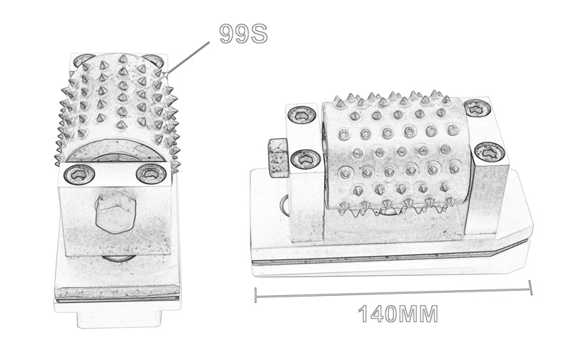 99 Tips High Efficiency Fickert Diamond Bush Hammer Roller