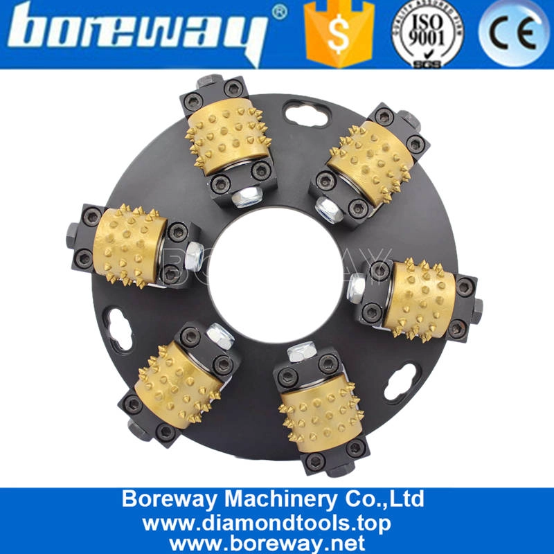 270mm Litchi Surface Bush Hammer Disc Grinding Plate for Husqvarna Floor Grinder