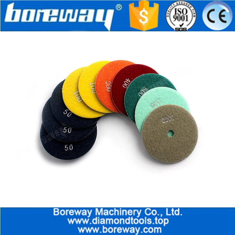 4Inch Wet Diamond Polishing Pad For Granite Marble Concrete Angle Grinder