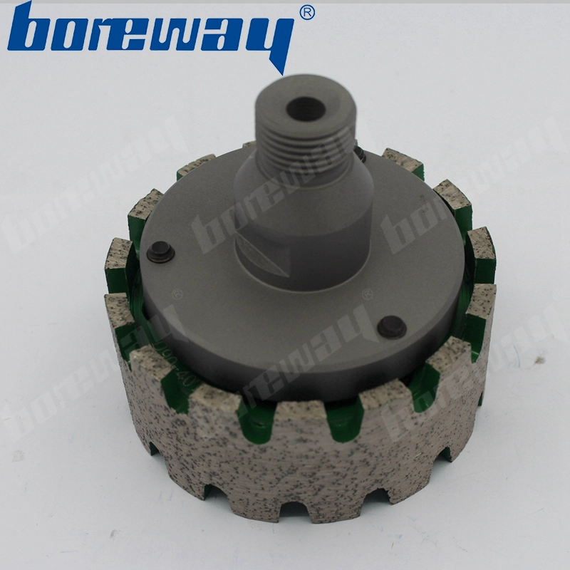 D90*40T*50H continious rim diamond stubbing wheel with adapter