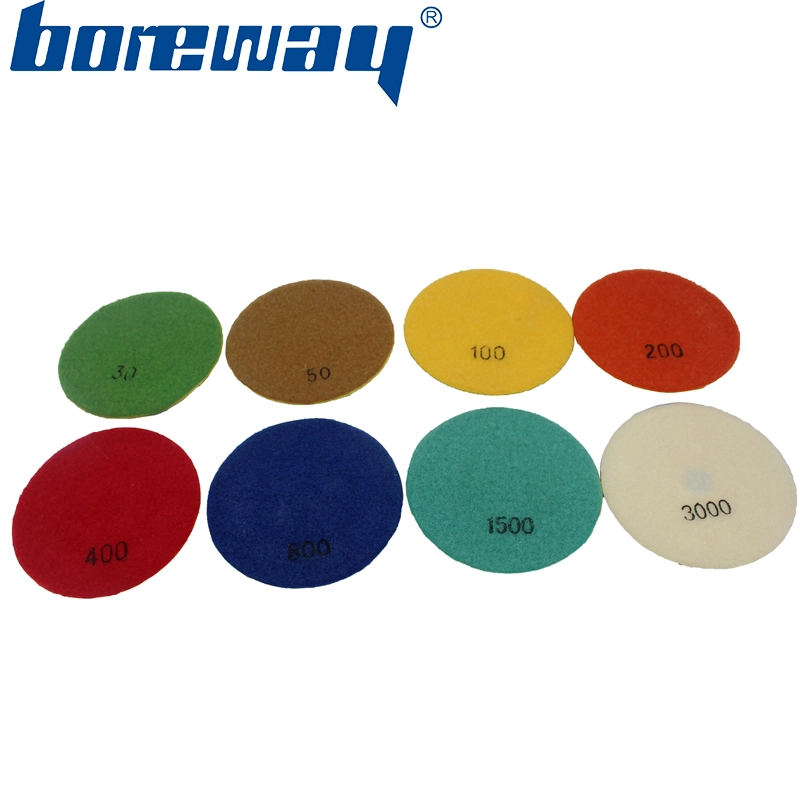 Wet use 8 steps diamond floor polishing pads