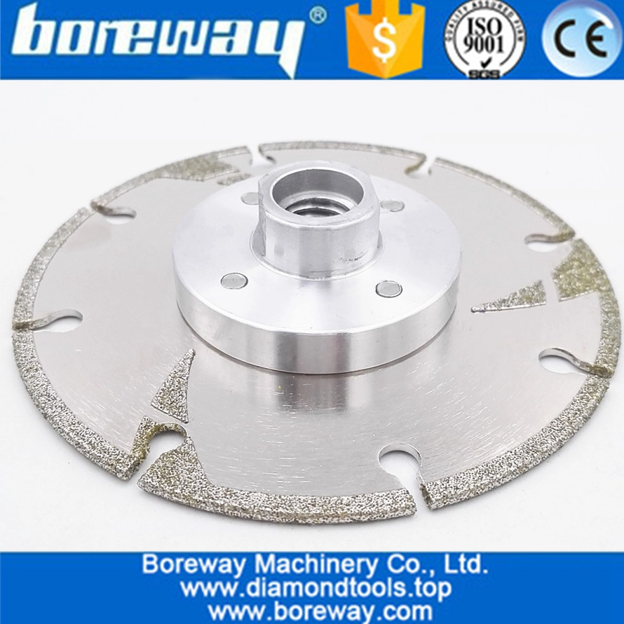 Electroplated Diamond Cutting Grinding Disc M14 Flange With Protection Coated Diamond Saw Blade