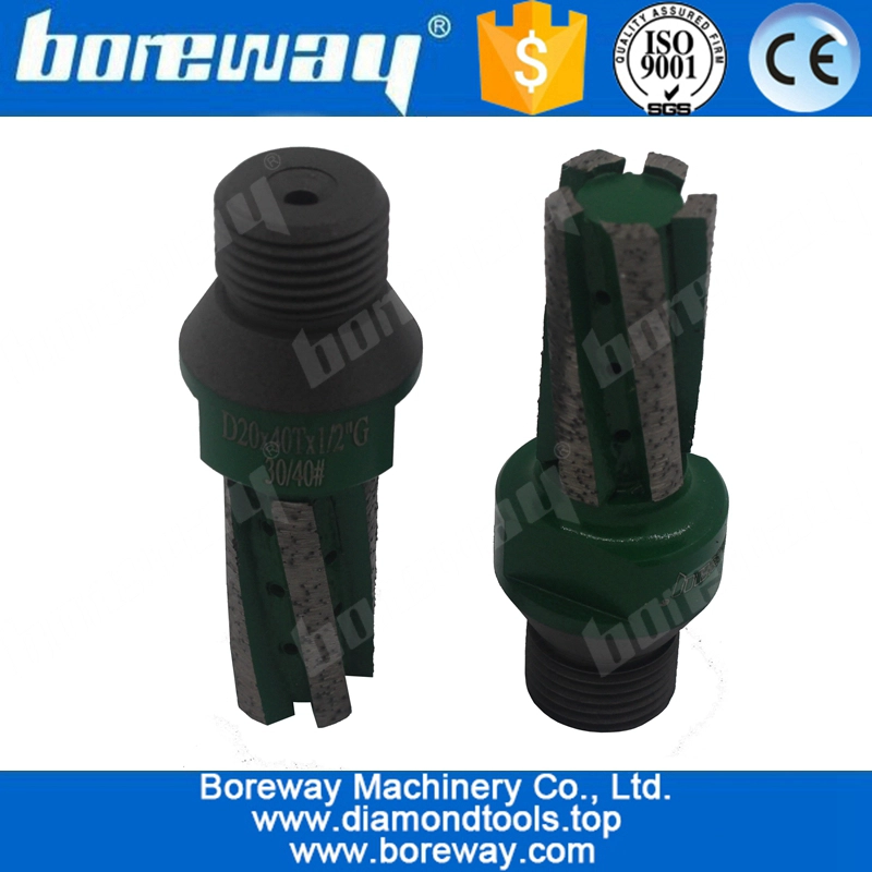 D20x40Tx1/2”G Diamond Finger Drill Bit For Processing Stone Sink