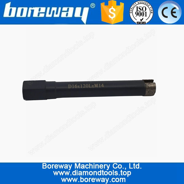 Stone Diamond Core Drill Drill Pipe For Hand-held drilling Machine D16*120L*M14