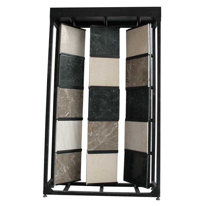 Stone slab display rack for exhibition and office