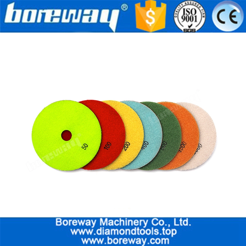 5inch 125mm Wet Use  Flexible Diamond Polishing Pad For Stone Granite  Ceramic Tile Grinding