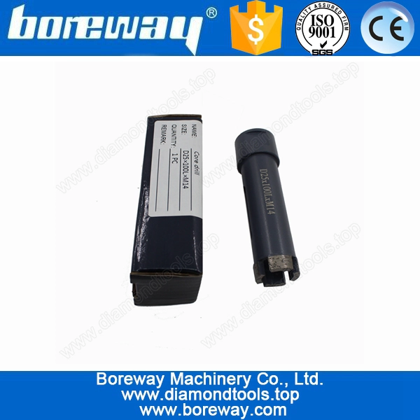 Diamond Tip Core Drill Bit For Stone D25*100L*M14