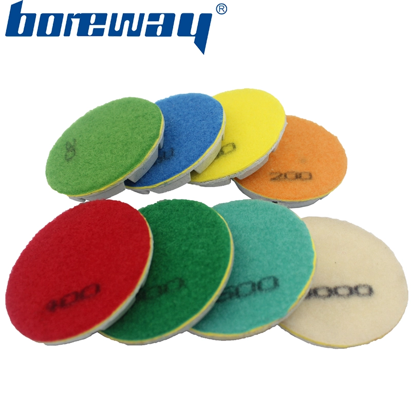 3inch 80mm 8 steps wet use diamond floor polishing pads for polishing floors