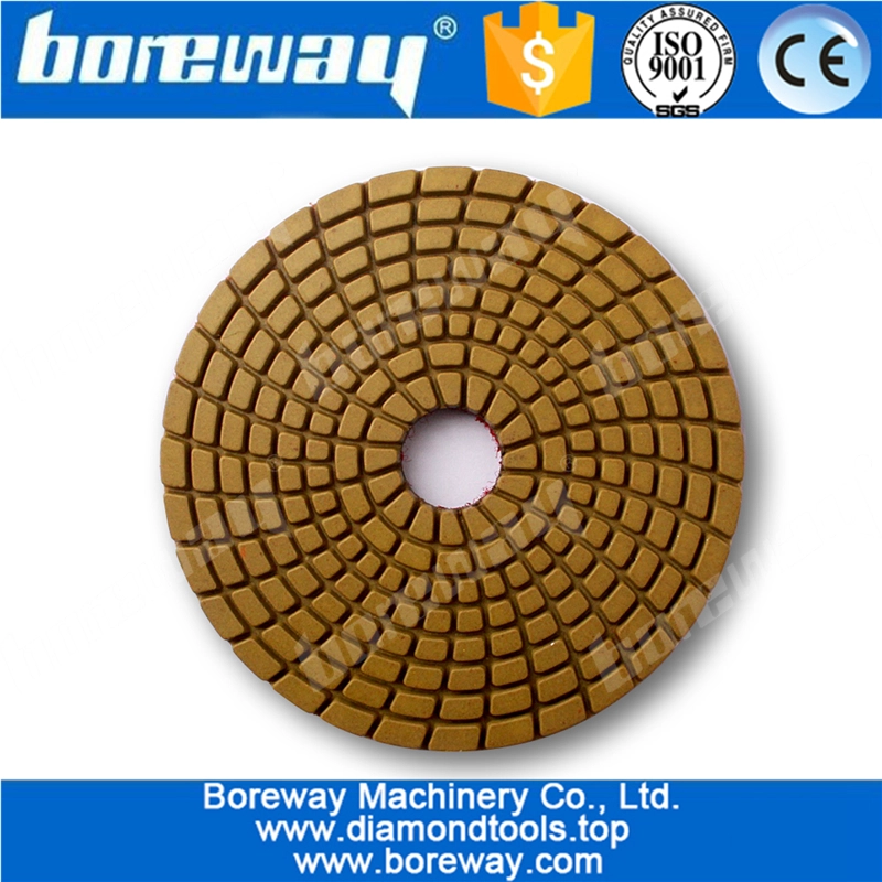 100mm Spiral Type Granite Polishing Pads For Angle Grinder 