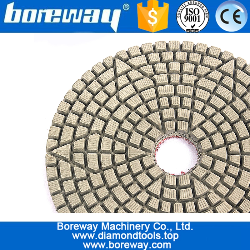 100mm Diamond Abrasive Disc 3 Step White Sanding Pads For Polishing Stone Marble Granite Flexible Grinding