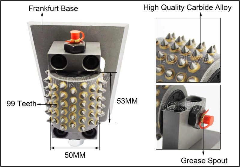 Horseshoe Type Bush Hammer Roller For Manufacturer