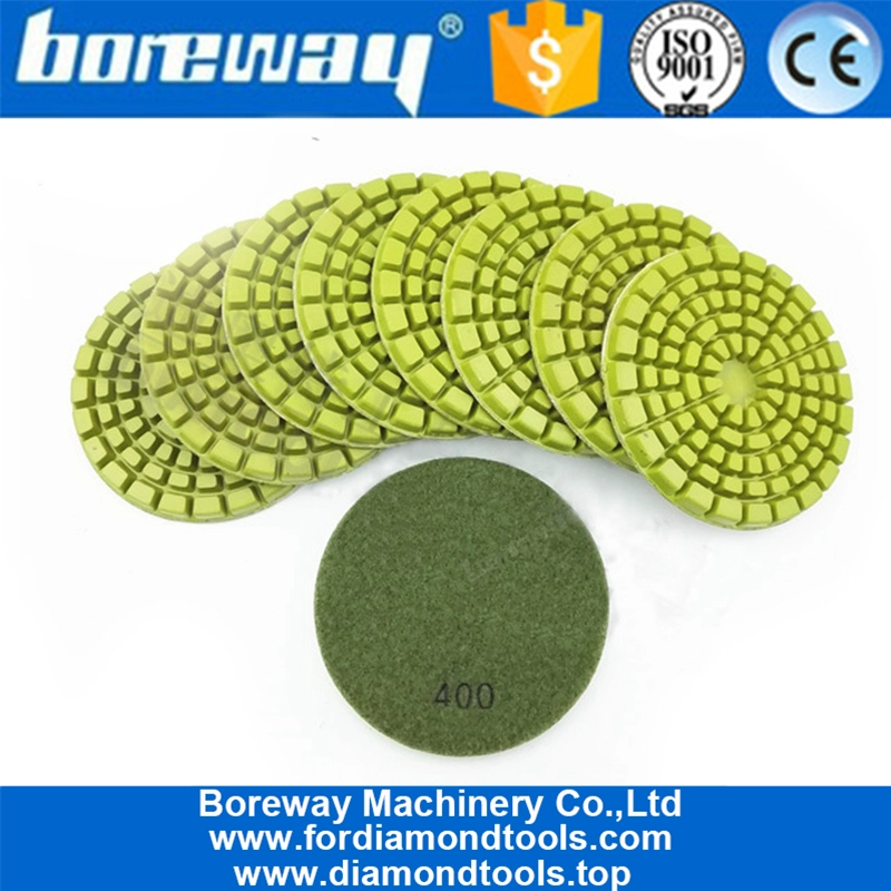 4inch thickened Diamond resin bond diamond floor polishing pads for granite marble 