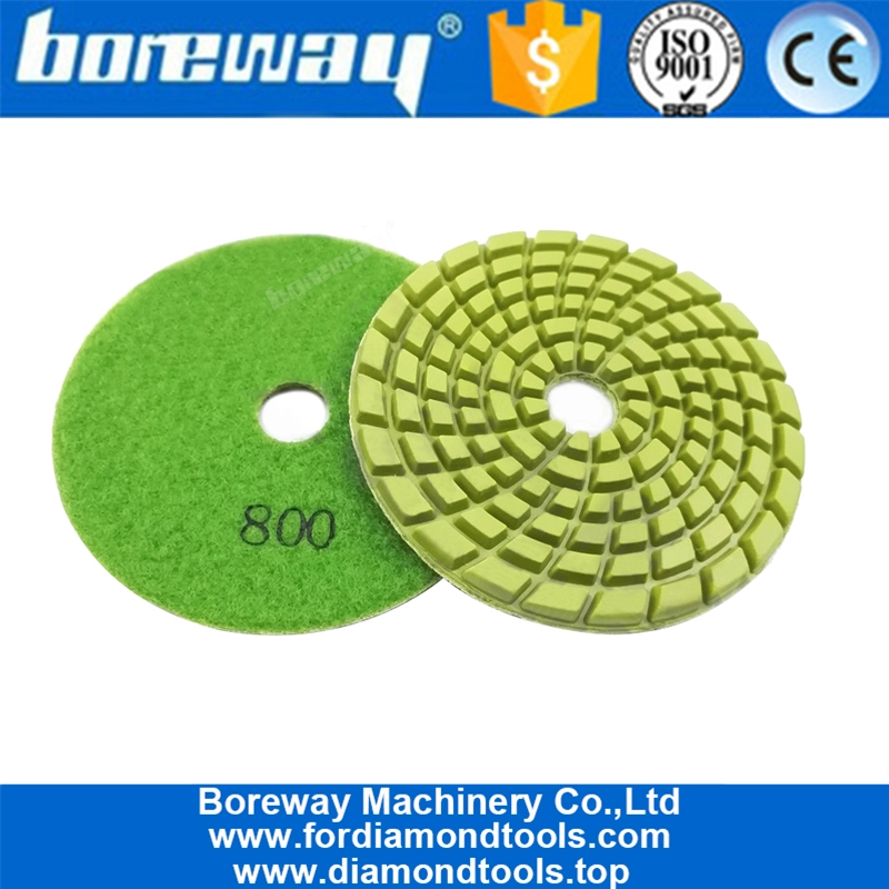 100mm Floor Sponge Polishing Pads 4inch Diamond Resin Bond Floor Polishing Pads 01