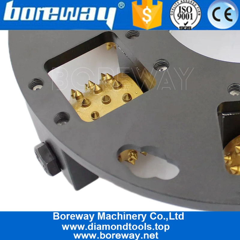 270mm Litchi Surface Bush Hammer Disc Grinding Plate for Husqvarna Floor Grinder