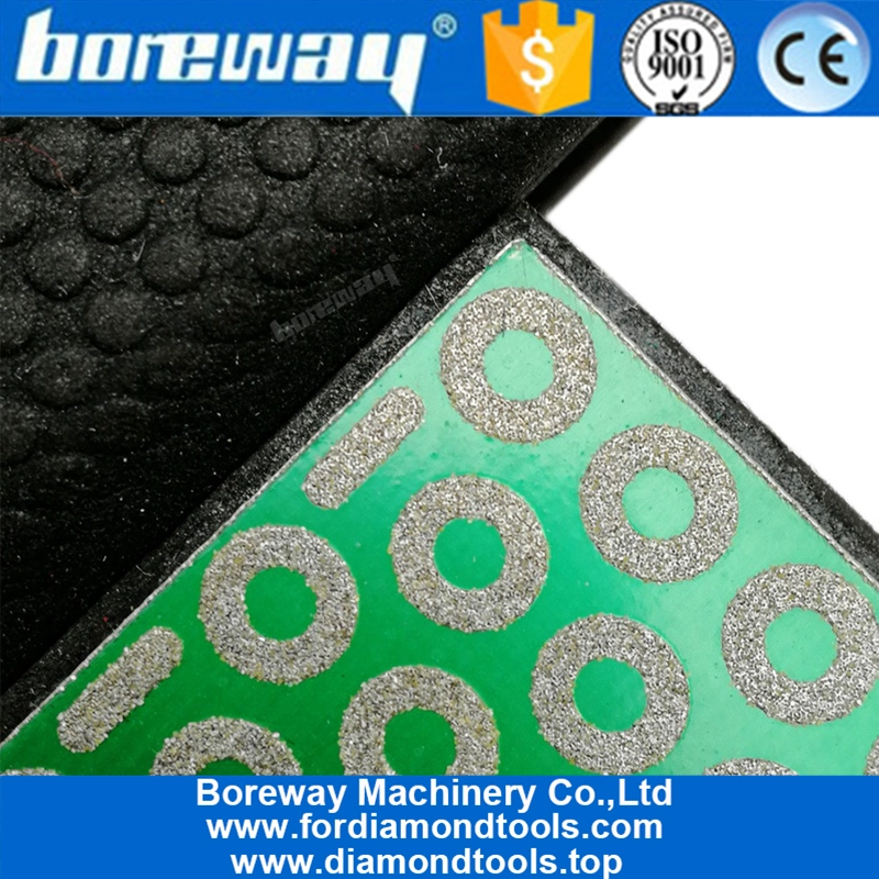 Stone Diamond Hand Pad 90X55MM Grit #100 Foam Backed diamond hand polishing pad 02