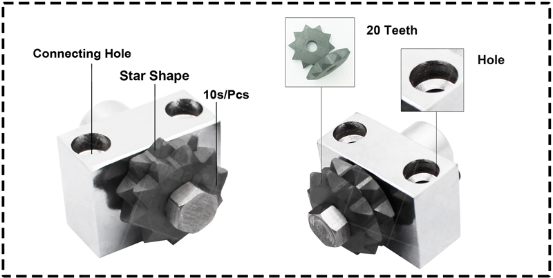 Star Type 20 Teeth Rotary Bush Hammer Roller With Stand Manufacturer & Suppliers 1