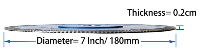 7 Inch diamond cutting saw blade