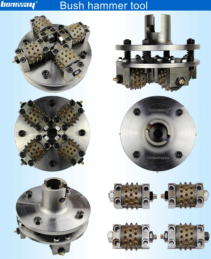 45S Bush Hammer Roller With Support 3
