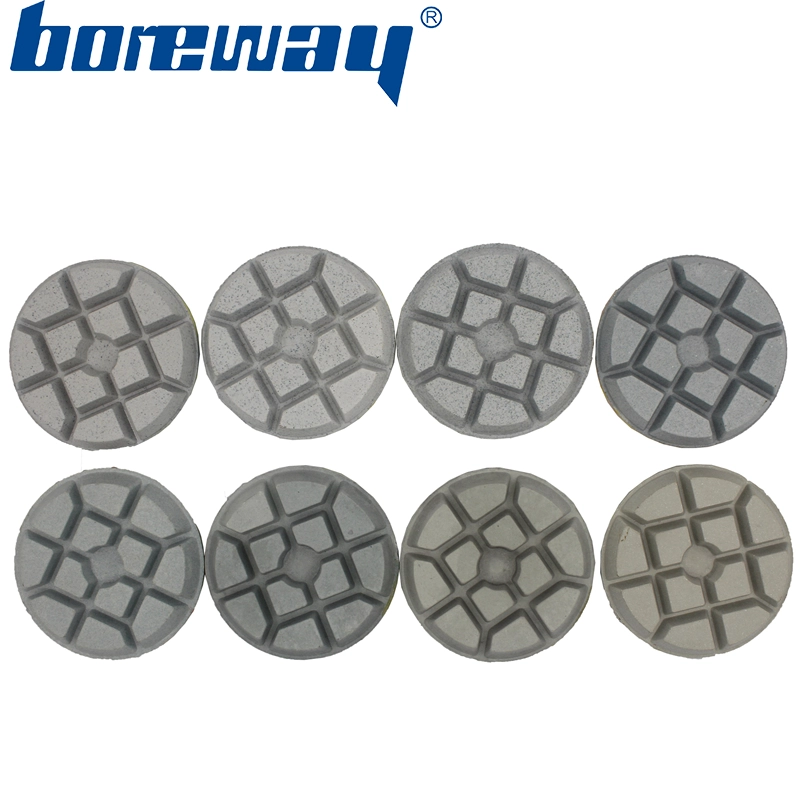 3inch 80mm 8 steps wet use diamond floor polishing pads for polishing floors