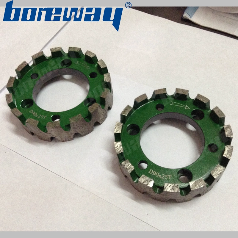 D90*25T*50H heavy duty diamond gauging wheel for stone
