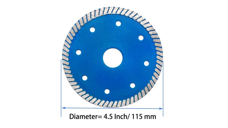 Turbo diamond saw blade with cooling holes