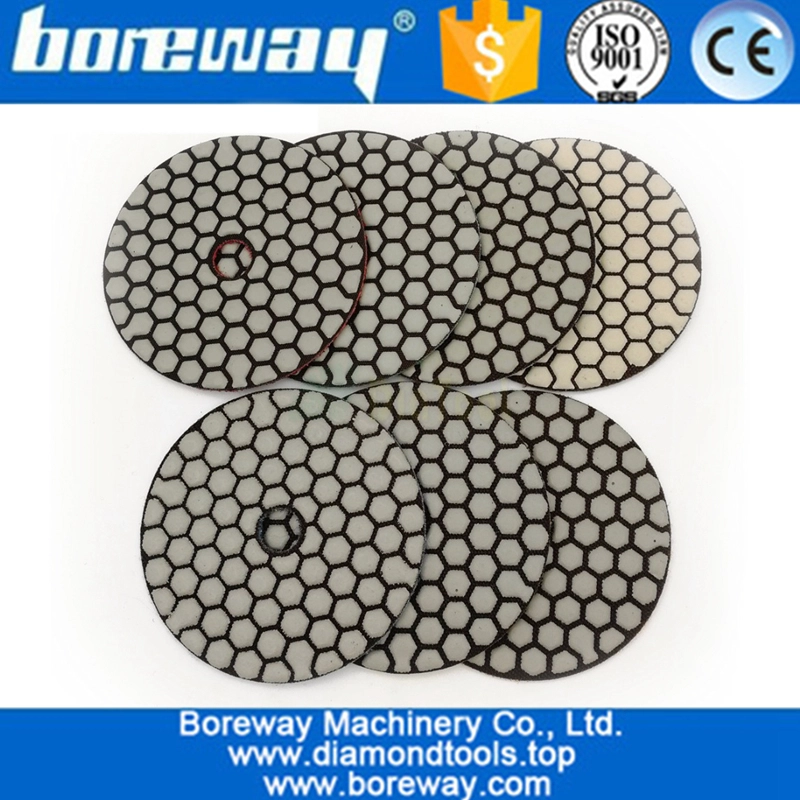 Dry Flexible Diamond Polishing Pads 4inch 100MM Resin Bond Diamond Flexible Diamond sanding disc